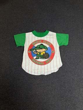 Vintage 1987 Wormser World Class Baseball Pro Toddler T-Shirt Size 3T